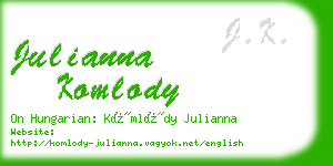 julianna komlody business card